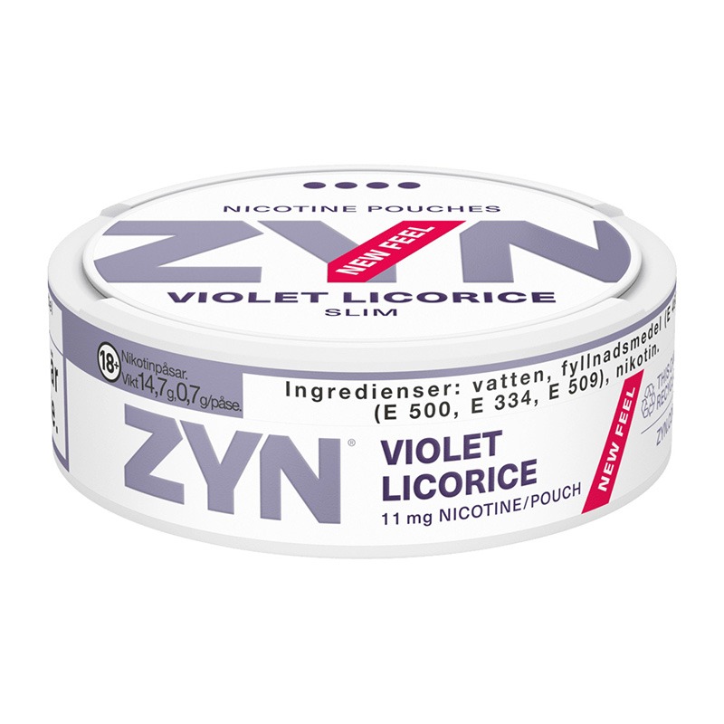 ZYN Violet Licorice Extra Stark Liggande Tillfällig