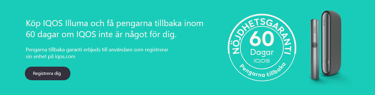 IQOS Iluma 60 dagars garanti utan usp text