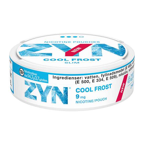 ZYN Slim Cool Frost Slim Strong Liggande