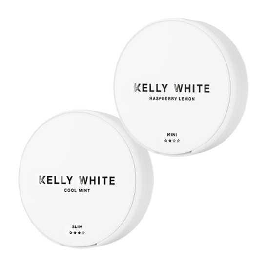 KELLY WHITE Mix 2 pack Raspberry Lemon och Cool Mint