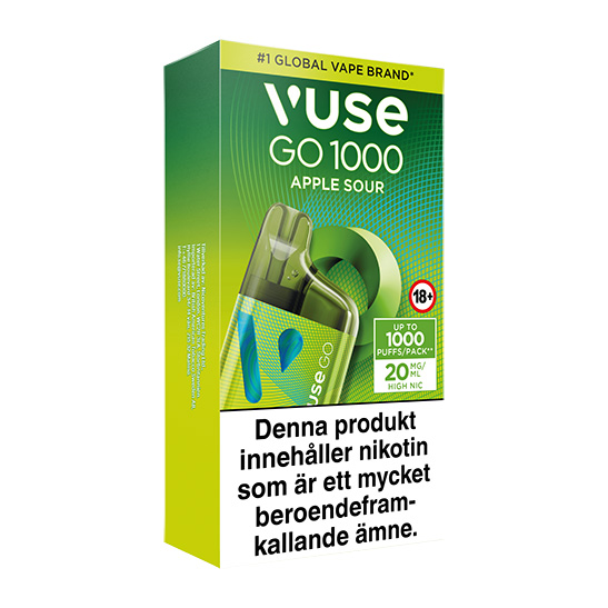 Vuse GO Box 1000 Apple Sour 20mg 3