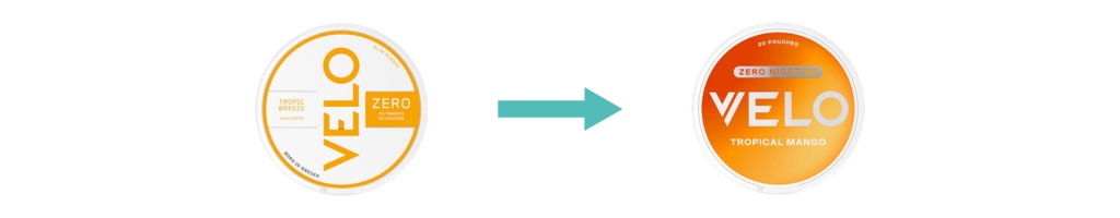 VELO Breezy Mango Zero byter namn till VELO Tropical Mango Zero