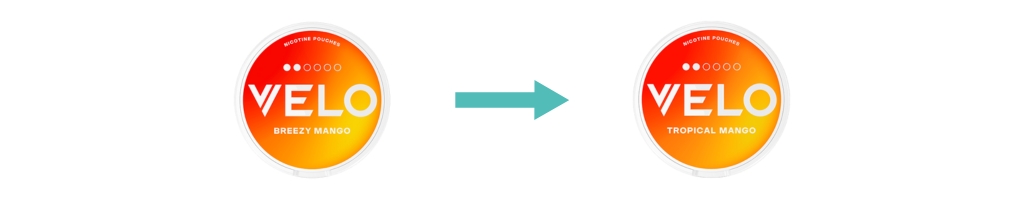 VELO Breezy Mango byter namn till VELO Tropical Mango 6mg