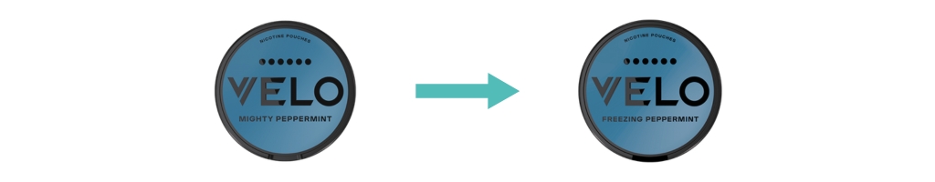 VELO Mighty Peppermint Max byter namn till VELO Freezing Peppermint Max