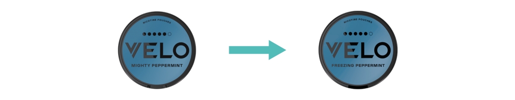 VELO Mighty Peppermint Ultra byter namn till VELO Freezing Peppermint Ultra